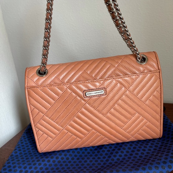 RARE: PEACH BLUSH Rebecca minkoff cross body purse - Picture 4 of 5